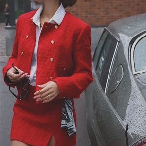 Zara only tweed blazer bloggers fav